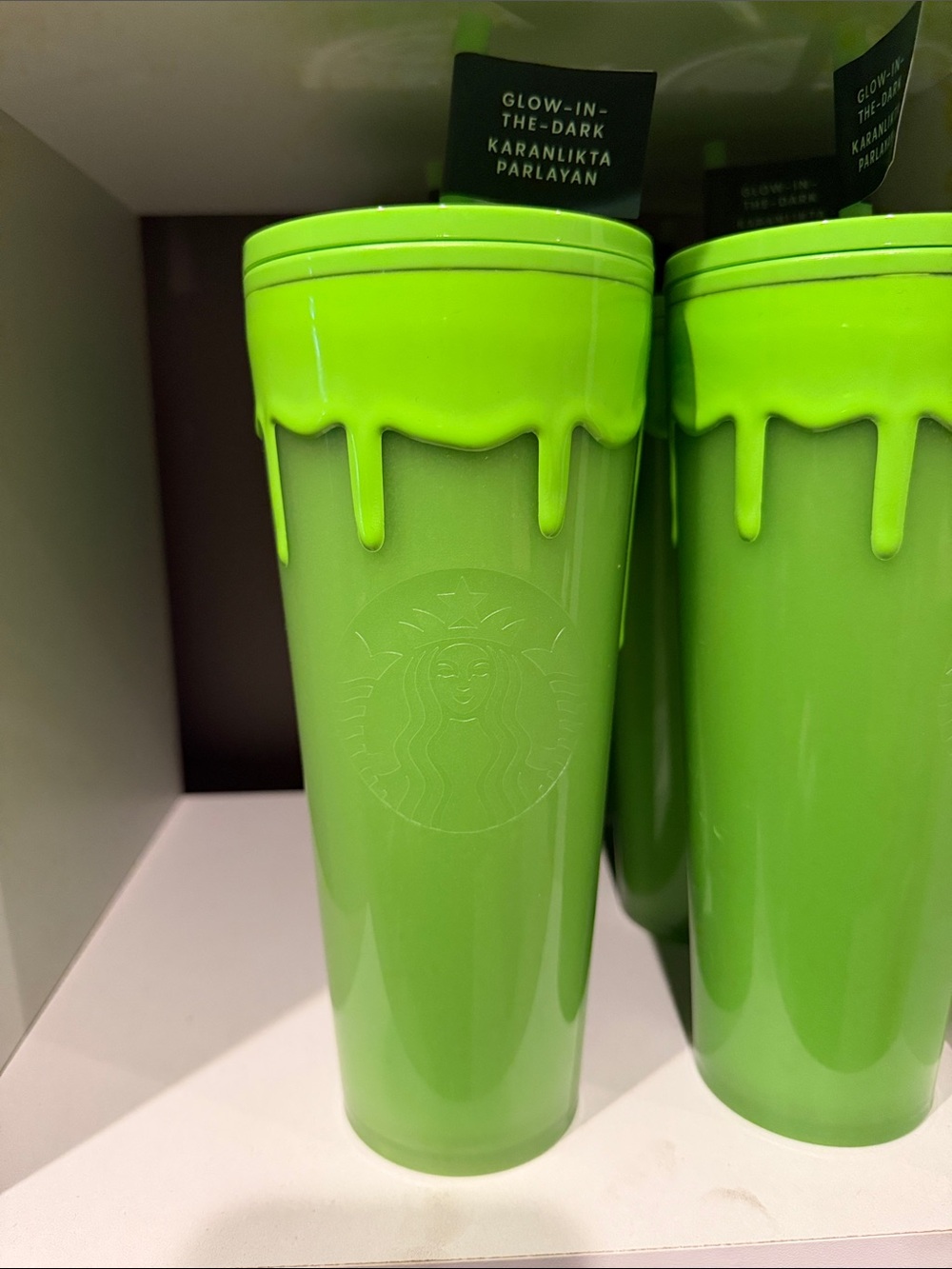 Starbucks Neon Lime Drip Tumbler - Bright Green